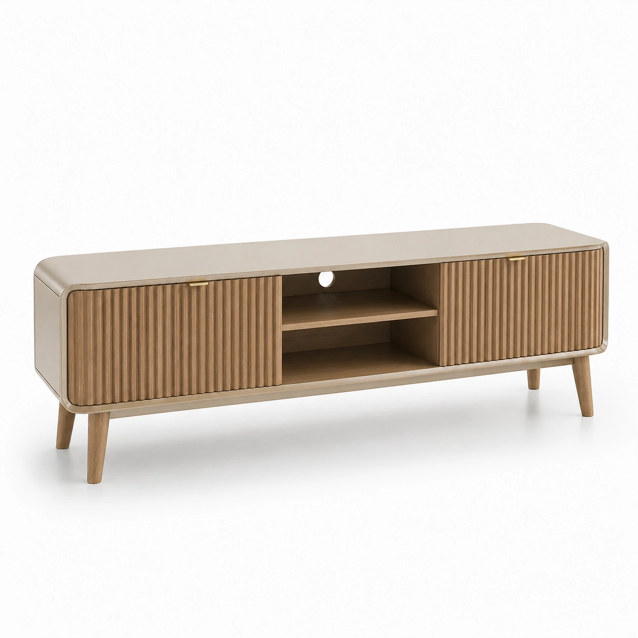 Mueble TV negro minimalista-damvero